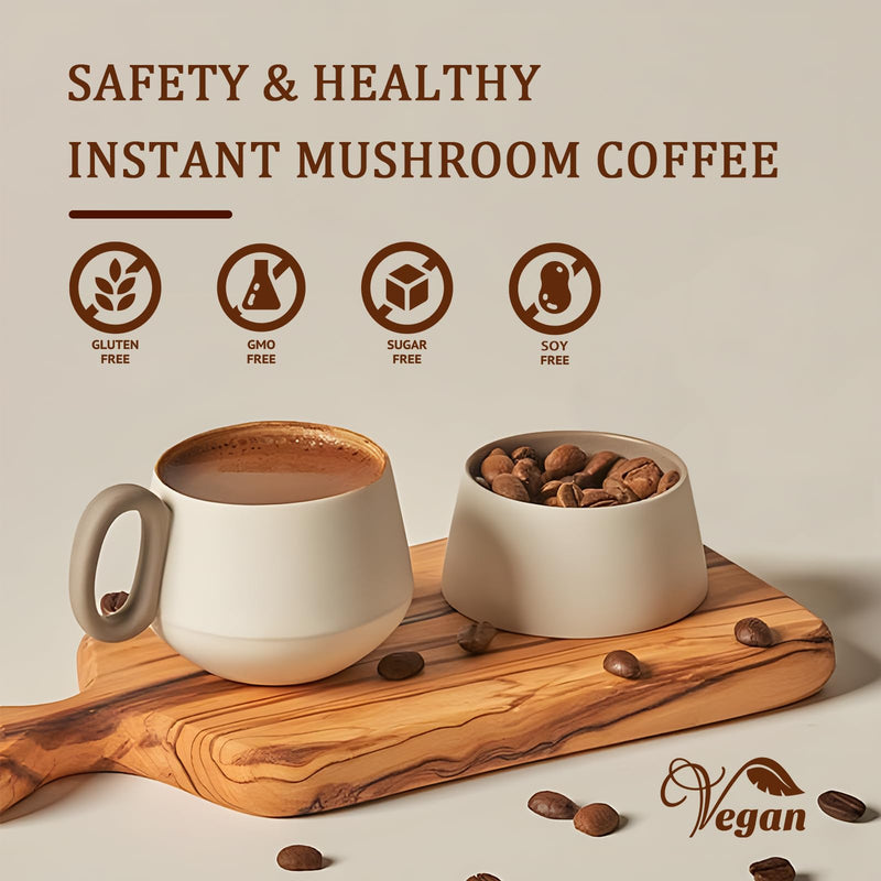 [Australia] - Mushroom Coffee | Enhanced Focus, Boosted Immunity, Improved Energy | 6 Adaptogenic Mushrooms: Cordyceps, Reishi, King Trumpet, Shiitake, Lion's Mane & Turkey Tail | 30 Servings 1 Pack 