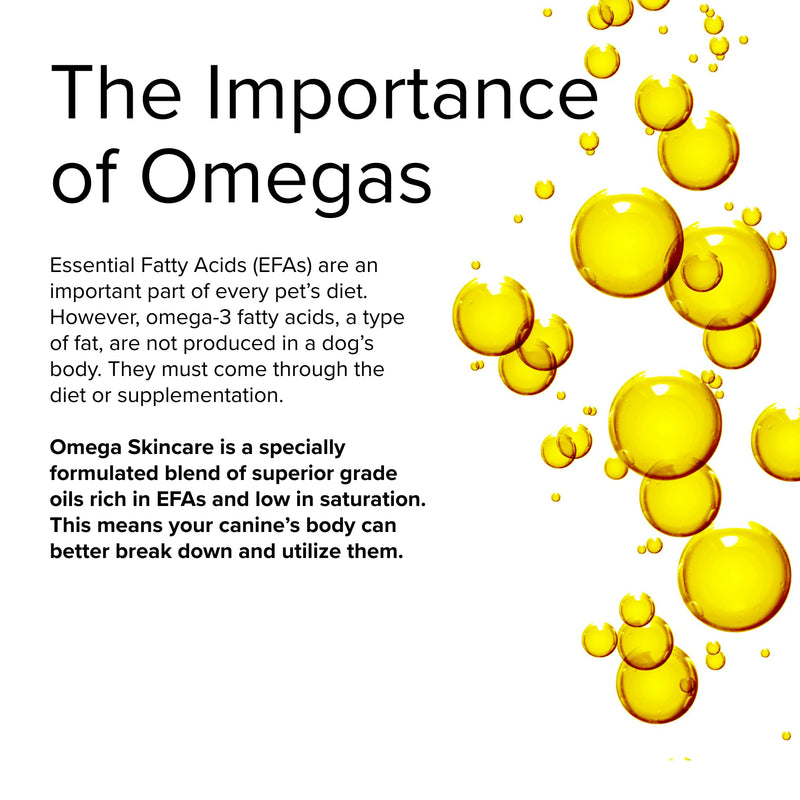 Terry Naturally Animal Health Omega Skincare - 8 fl oz - with Omega-3, -6, -9, Flax, Pumpkin, Sunflower & Sesame Seed Oil - Canine Only - 47 Servings - PawsPlanet Australia