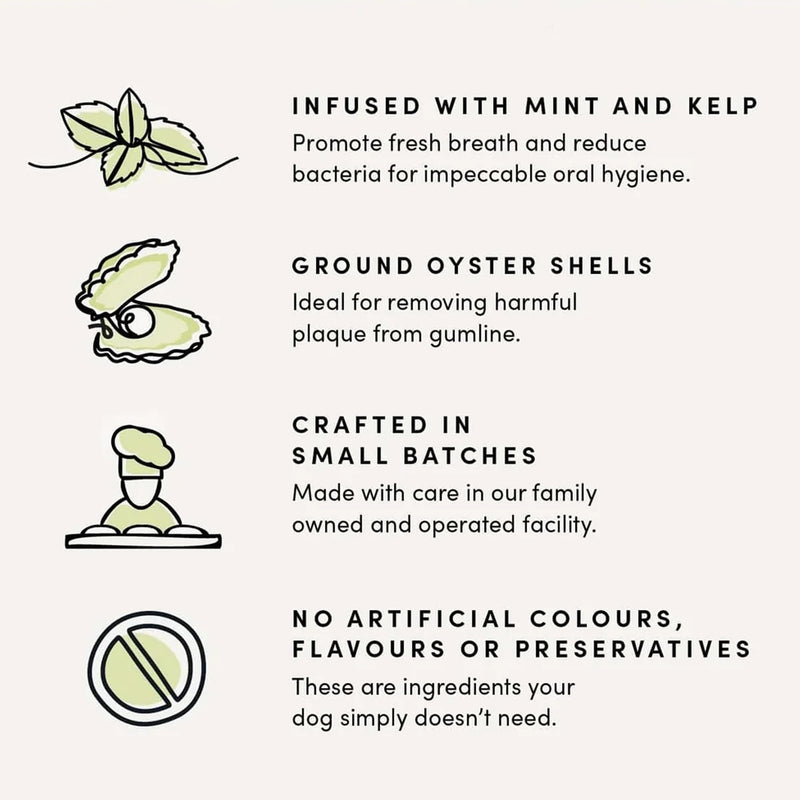 Crumps' Naturals Plaque Busters Advanced - Double Fresh Dental Sticks 9.5oz - PawsPlanet Australia