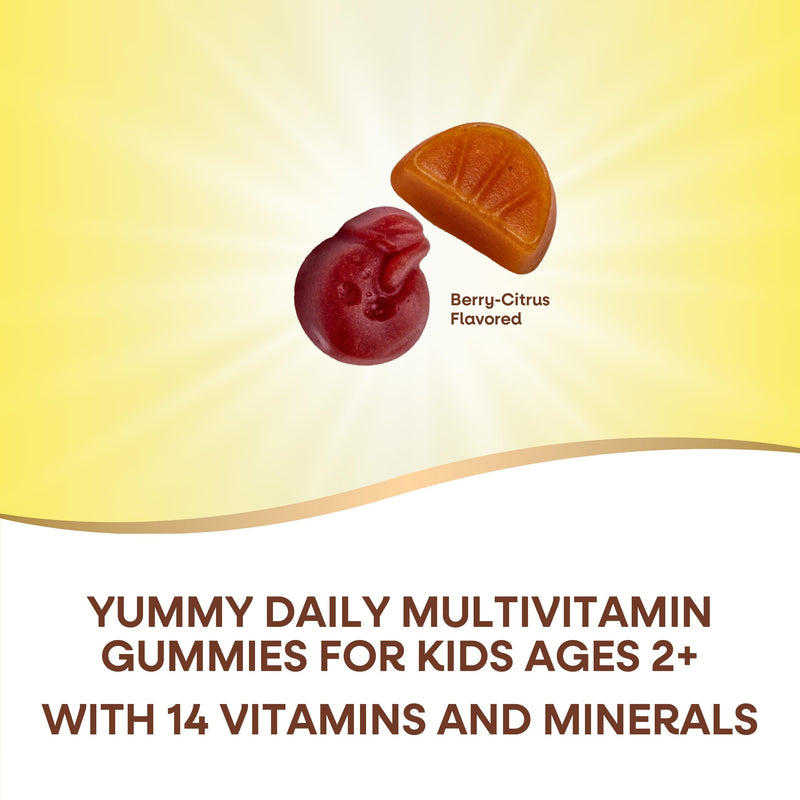 [Australia] - Nature's Way Alive! Kids Zero Sugar Gummy Multivitamins, for Kids Ages 2+, Supports Bone, Eye & Immune Health*, No Sugar Alcohols, Plant-Based Sweeteners, Berry-Citrus Flavored, 60 Gummies 