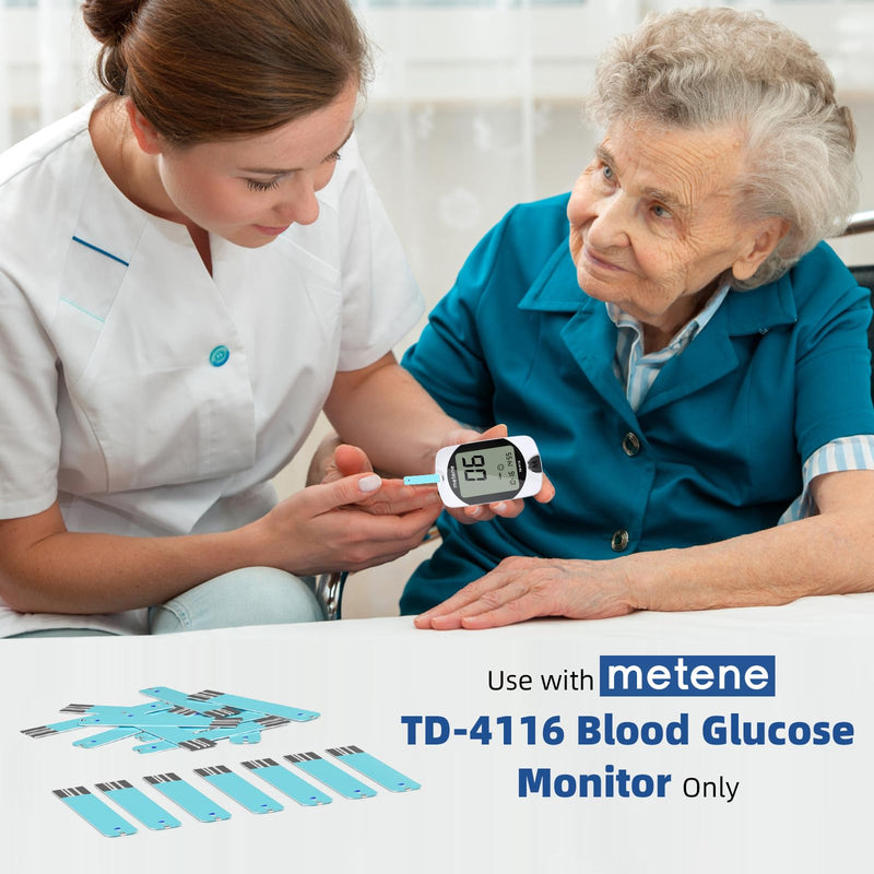 Metene TD-4116 Blood Glucose Test Strips, 300 Count Test Strips for Diabetes, Use with metene TD-4116 and metene S Blood Glucose Monitor Only(No Monitor) 1 Count (Pack of 300)