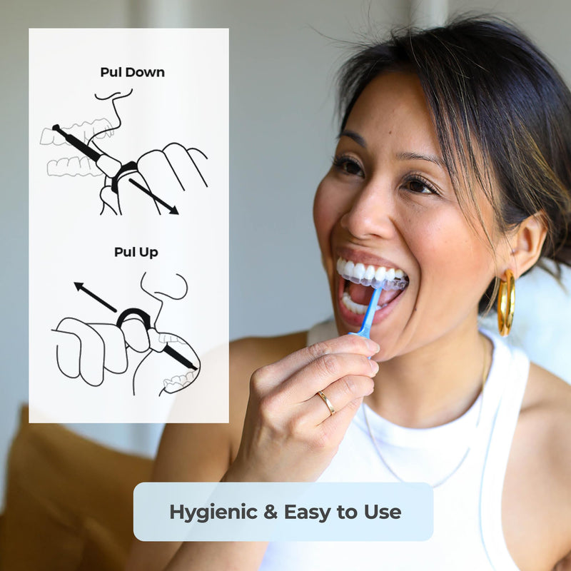 [Australia] - PUL Pack of 3 Reusable Clear Aligner Removal Tool — Compatible with Invisalign, Removable Braces, Retainers, Trays – Easy-to-Use Device Remover, Dental & Oral Hygiene Care Product – Blue, Orange, Pink 