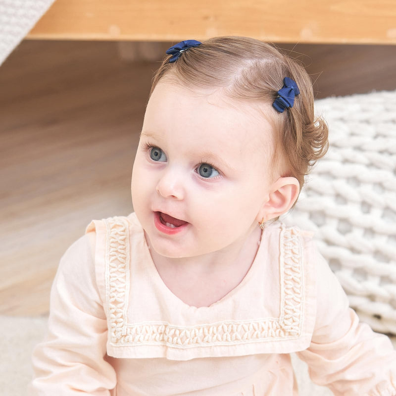 [Australia] - Baby Hair Clips Bows for Girls Mini Fully Lined Baby Bows Grosgrain Ribbon 1.2" Tiny Hair Bows Clips for Baby Girls Infant Fine Hair 40PCS (20Colors in Pairs) 1.2 Inch bows-40pcs 