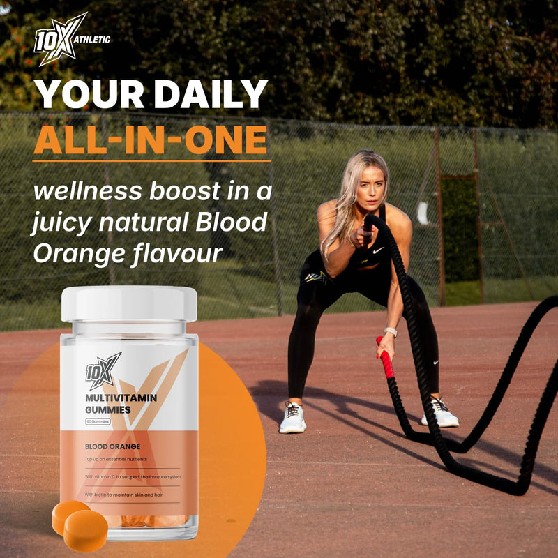 Daily Multivitamin Gummies – Blood Orange | High-Strength Vegan Vitamin | 9 Essential Vitamins & Minerals | Hair, Skin & Nails, Immune Support & Energy Boost | 60 Gummies