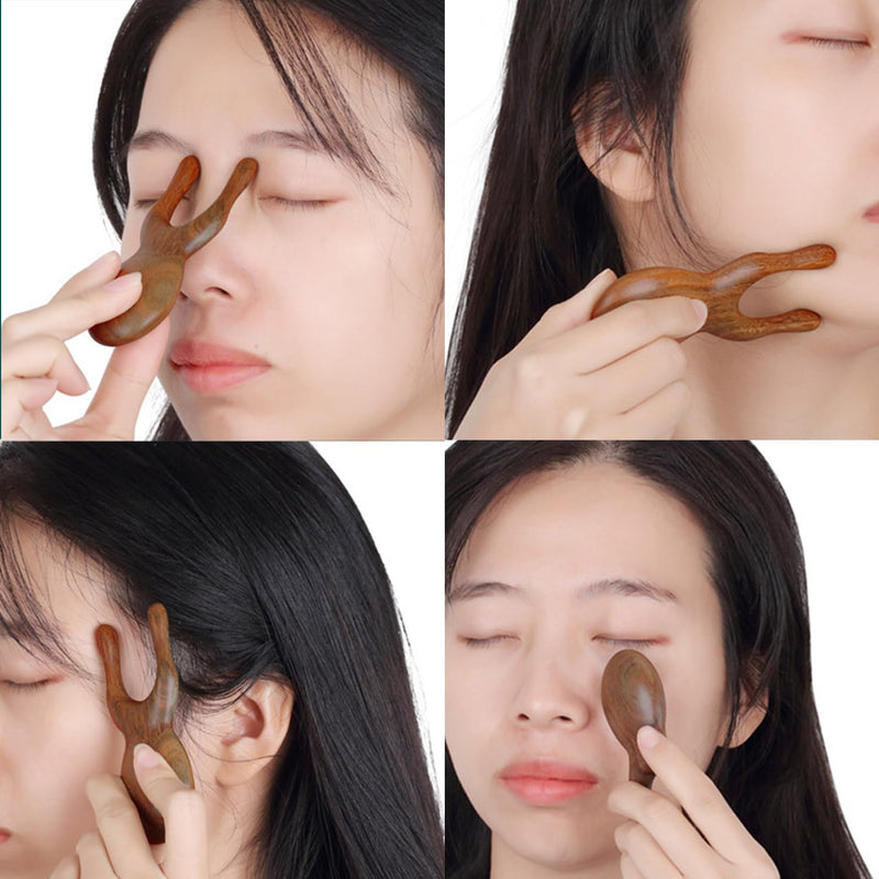 [Australia] - Wood Gua Sha Massage Tools Set,Scraping Scalp Massage Comb, Wooden Gua Sha Scraping Tools,3 Pieces. 