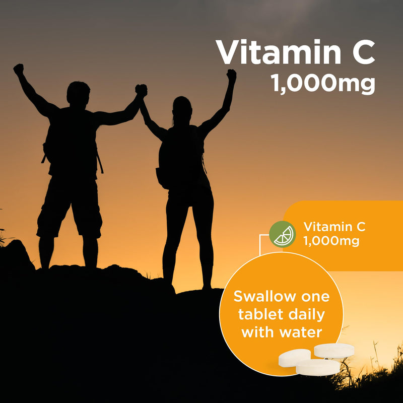 Healthspan Vitamin C 1,000mg (160 Tablets) | Support Your Immune Health | Reduces Tiredness & Fatigue and Supports Joint, Skin & Bone Health | Vegan 160 Count (Pack of 1)