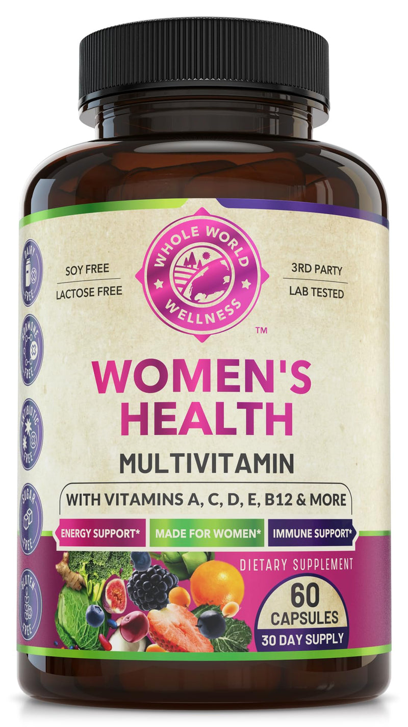 Womens Daily Multivitamins & Pure Saffron Extract Bundle (One Bottle Each). Collectively Supports Holistic Wellness, Boosted Energy, Uplifted Mood. USA Made.