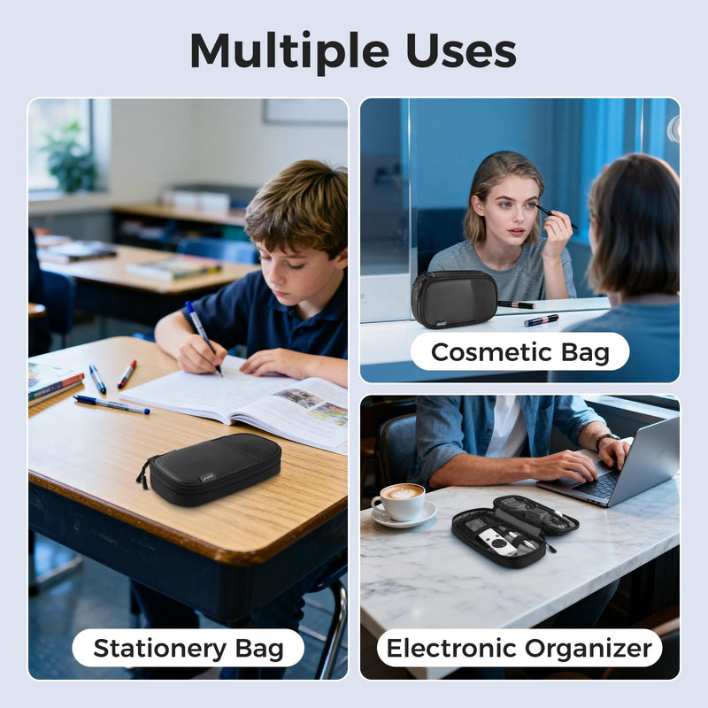 pack all Packing Organizer Bundle | 1 Clear Organizer Pouch(M) & 1 Pencil Case Plus for family, men, women and children
