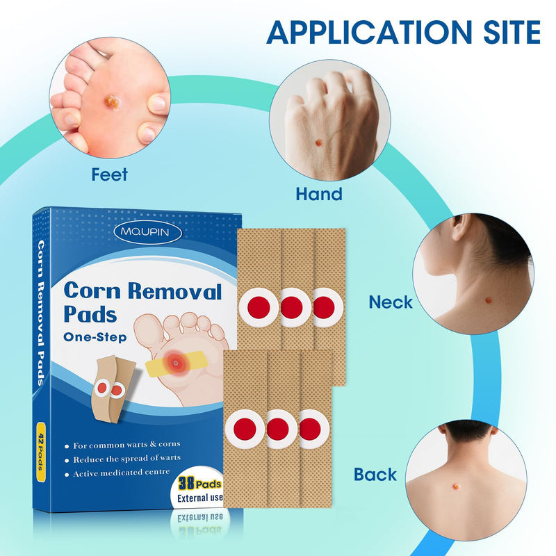 [Australia] - 38 Pcs Corn Removal Pads for Toe,Extra Strength Corn & Callus Remover for Feet & Toes for Adult and Elderly Nurses Hikers and Athletes Men and Women 