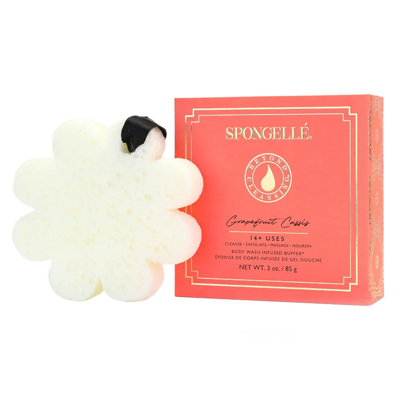 [Australia] - Spongelle Grapefruit Cassis Pedi Buffer, Body Scrubber and Refill Hand & Body Wash Bundle 
