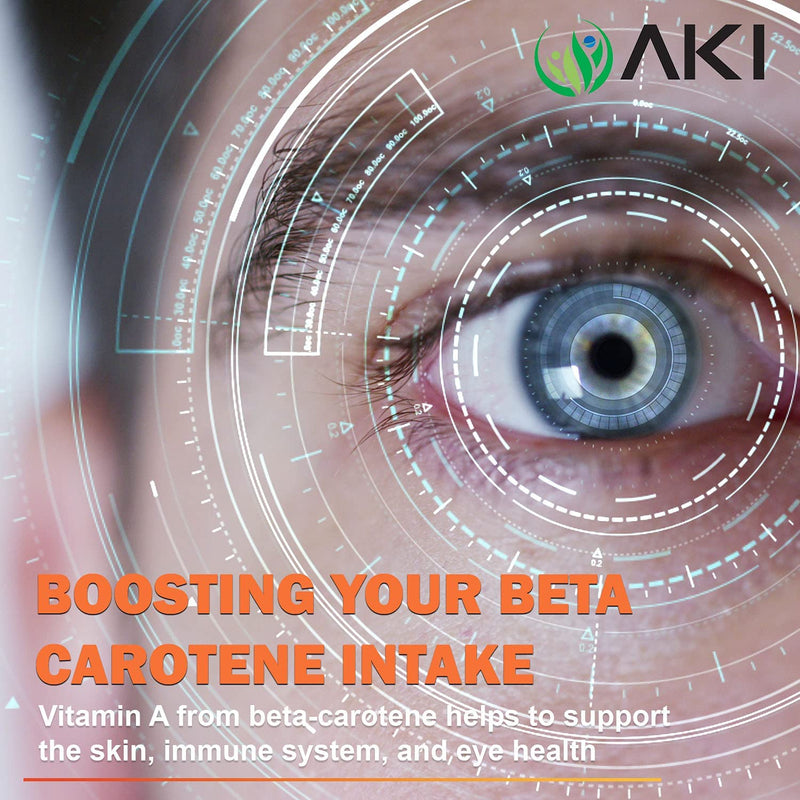 [Australia] - AKI Beta Carotene 10% Powder (1.5Oz, 42.52G) Highly Concentrated flavouring Fount of Vitamin A, May Helps to Support Body Functions, Skin, Immune System, and Eye | GMO Free & Vegan Friendly 
