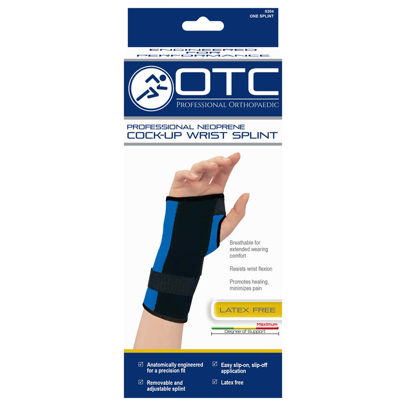 [Australia] - OTC Wrist Splint, Cock-up Style, Neoprene, Black, X-Large (Right Hand) 