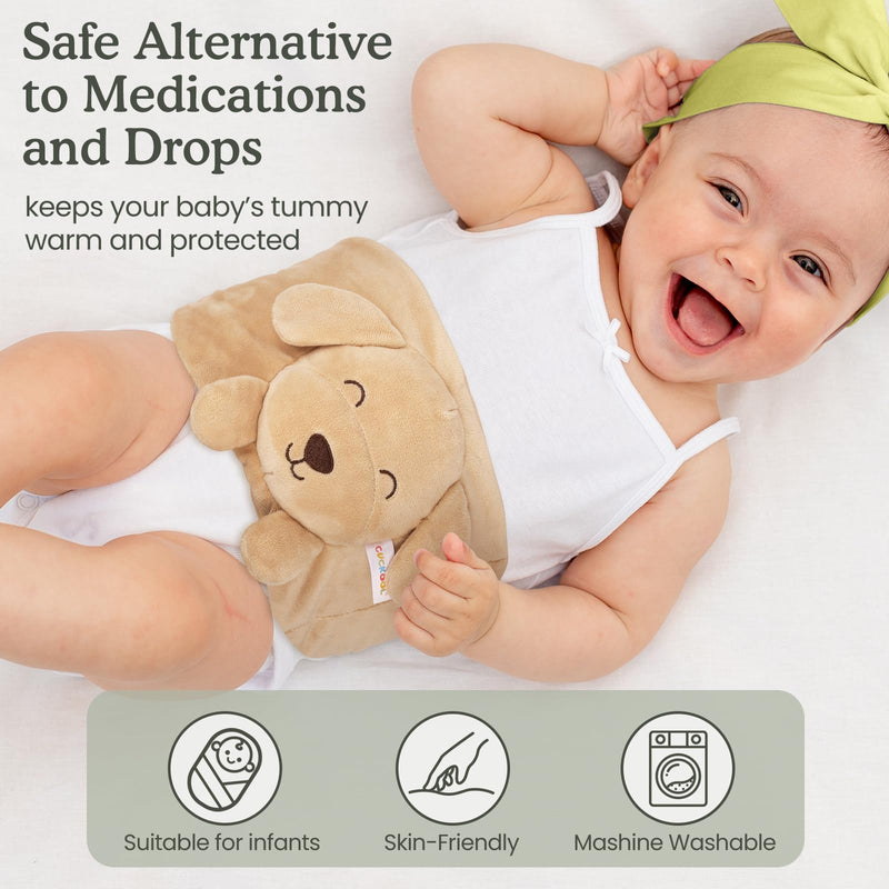 [Australia] - Baby Colic and Gas Relief, Heated Tummy Wrap for Newborns Belly Relief by Soothing Warmth, Baby Heating Pad Swaddling Belt Relief & Soothe Gas, Colic and Upset Stomach for Newborns to Toddler (Puppy) Puppy 