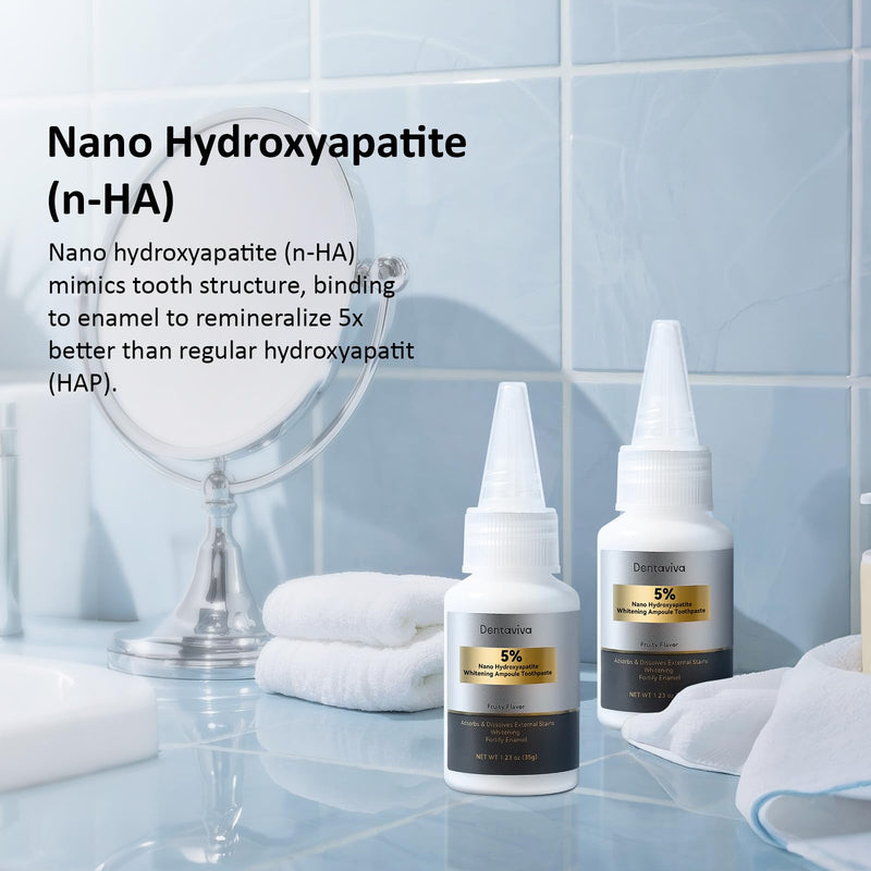 [Australia] - Nano Hydroxyapatite & Alpha-Hydroxy Acid Ampoule Toothpaste – Advanced Enamel Repair & Gentle Whitening, 5X More Effective Remineralization, pH Balancing, Cavity Prevention 
