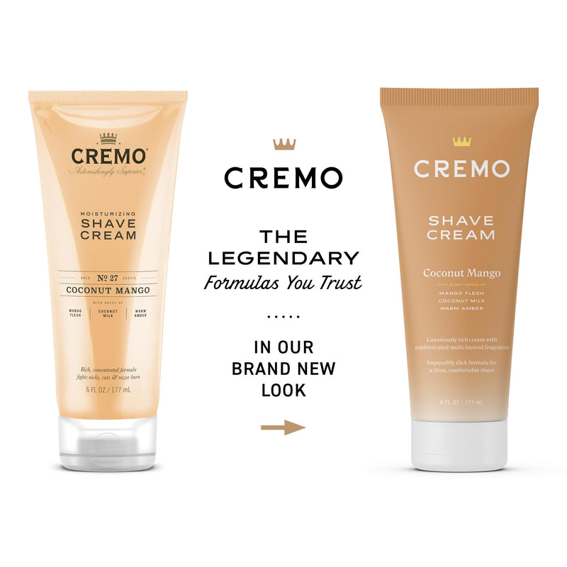 [Australia] - Cremo Coconut Mango Moisturizing Shave Cream, Astonishingly Superior Ultra-Slick Shaving Cream for Women Fights Nicks, Cuts and Razor Burn, 6 Fl Oz (Pack of 2) 6 Fl Oz (Pack of 2) 