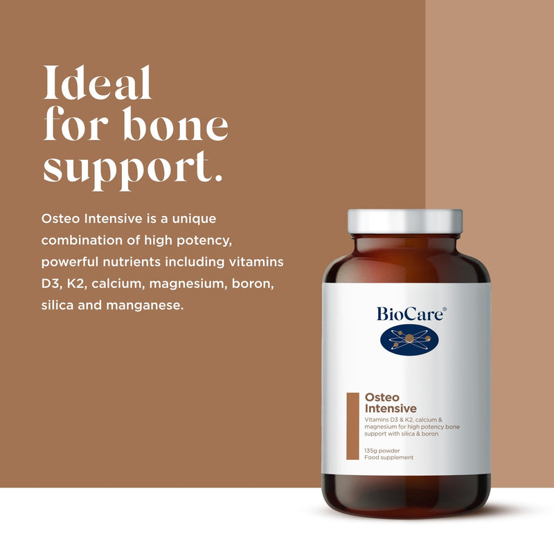 BioCare Osteo Intensive - Bone & Muscle Support Powder with Calcium, Magnesium, Vitamins D3 & K2, Manganese - 135g