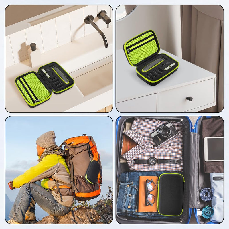 [Australia] - AOGOE Case for Philliips O Blade QP2520/30/70/90, QP2620/30, QP2724, QP2824/30/34, QP6550 Electric Shaver Protective Case, EVA Hard Case Leather with Sponge 