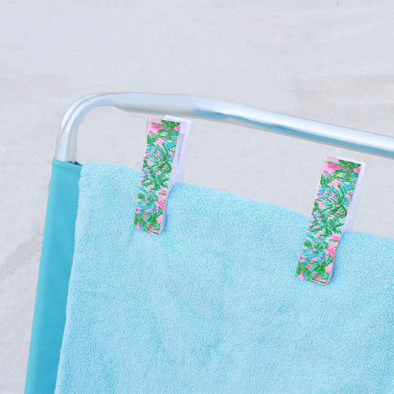 Lilly Pulitzer Water Resistant Vinyl Beach Day Pouch, Zipper Bag Includes Drink Hugger, Small Pouch, and Towel Clips Suite Views