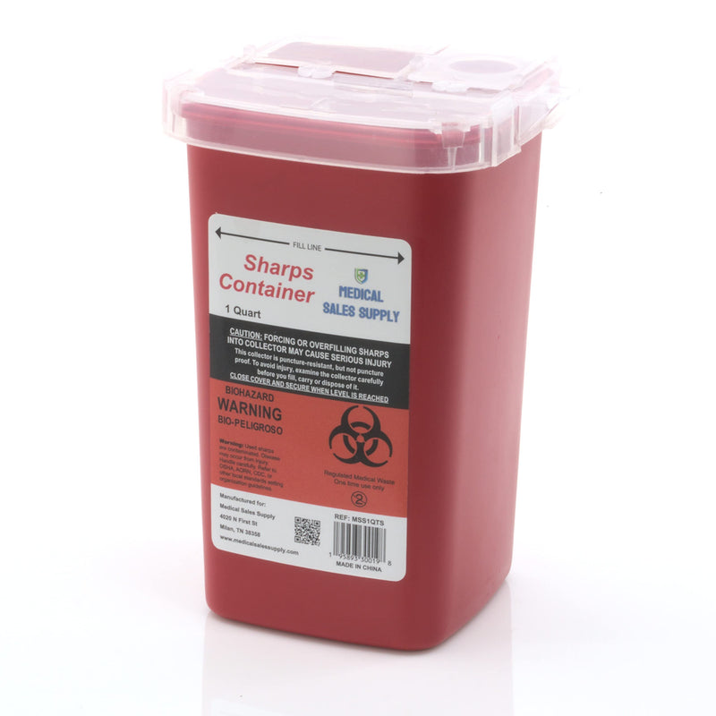 [Australia] - 1 Quart Size Sharps and Needle Container. Integrated Needle unwinder 