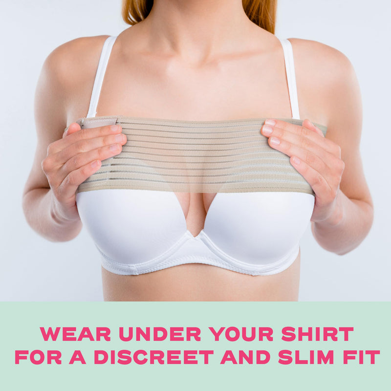 [Australia] - Breast Implant Stabilizer Band I Post Surgery Breast Band Chest Compression Wrap For Women I Breast Augmentation Band I Bra Breast Reduction Recovery Supplies For Healing I One Size 