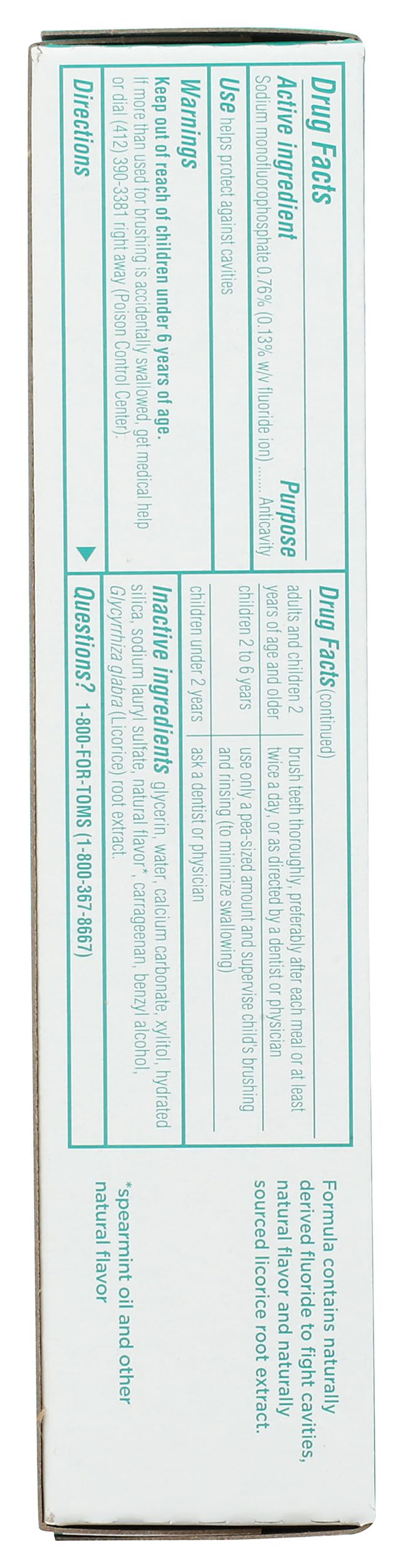 Toms of Maine Wicked Fresh Spearmint Ice AC Toothpaste, 4 OZ
