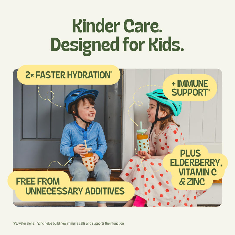 KinderFarms Kids Immunity Supplement Electrolyte Powder – Drink Mix Packets with Vitamin C (Orange Citrus, 16 Count), No Artificial Dyes, Sweeteners or Flavors - Vegan, Non-GMO, Gluten-Free, FSA-HSA Orange 0.4 Ounce (Pack of 16)