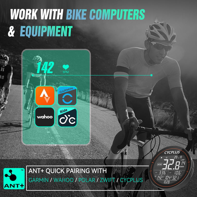 [Australia] - CYCPLUS Heart Rate Monitor Armband,Bluetooth 5.1 ANT+ HR Monitor with HR Zone LED Indicator, IP67 Waterproof, Use for Running Cycling Gym and Other Sports (2025 Upgraded Model) 