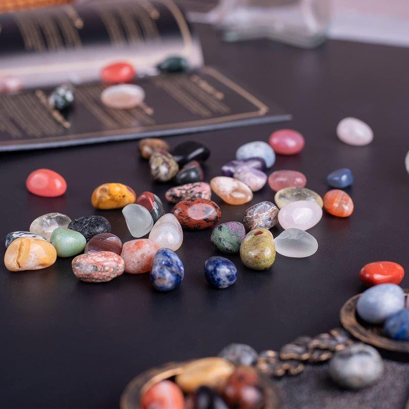 [Australia] - Polished Mixed Crystal Chips Set, 0.4 inches, 128 Pcs - Handpicked Tumbled Stones and Crystals Bulk for Healing, Reiki, Meditation, Witchcraft and Home Decor Mixed Crystals 0.4" 