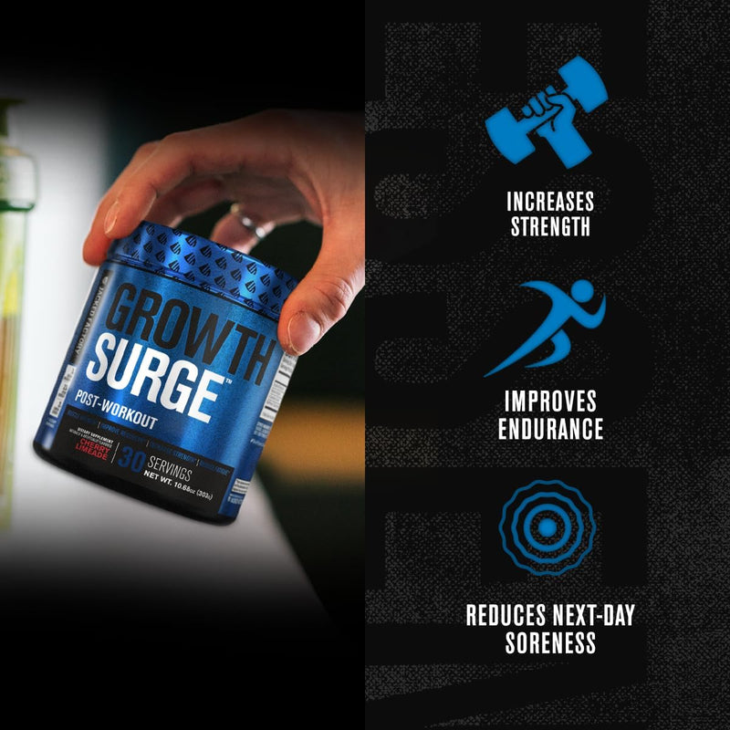 [Australia] - Jacked Factory Growth Surge Creatine Post Workout w/L-Carnitine - Daily Muscle Builder & Recovery Supplement with Creatine Monohydrate, Betaine, L-Carnitine L-Tartrate - 30 Servings, Blue Raspberry 30 Servings (Pack of 1) 