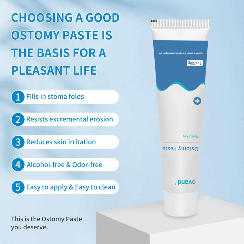 [Australia] - Ostomy Paste, Alcohol-Free Skin Barrier Ostomy Paste, Stoma Care Supplies Osotmy Supplies Accessories,Ostomy Bag Protect Skin Barrier Adhesive & Filler-2.1 Ounce Tube 
