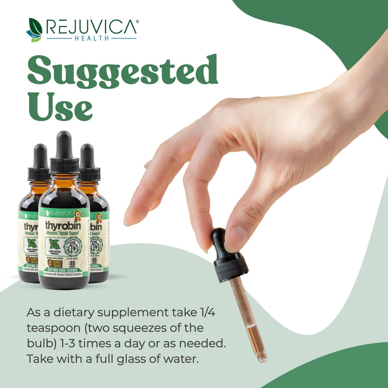 [Australia] - Rejuvica Health Thyrobin - Advanced Thyroid Support Supplement - Liquid Delivery for Better Absorption - Iodine, Stinging Nettle, Kelp, Astragalus, Ashwagandha & More! 