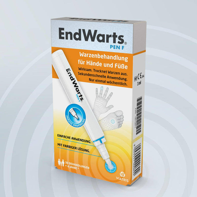 [Australia] - EndWarts PEN F: Remove warts, wart remover with formic acid, for wart removal, pen for approx. 30 treatments Blue 3 ml 