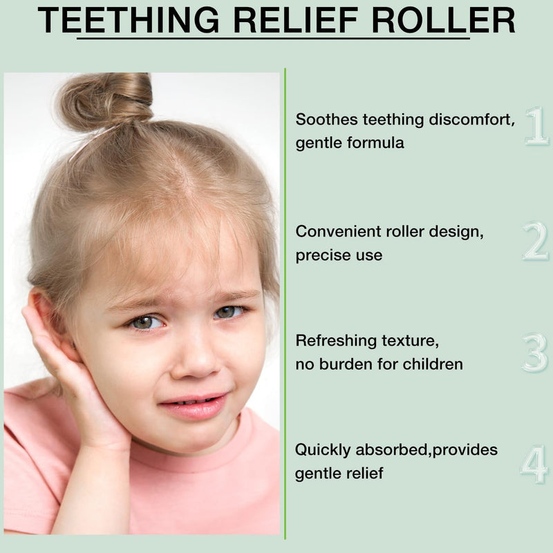 [Australia] - Mamas Teether, Teething Roller, Teething Relief Roller, Teething Roller All Natural for Babies, Natural Gentle Care Relief Rolle Oil 