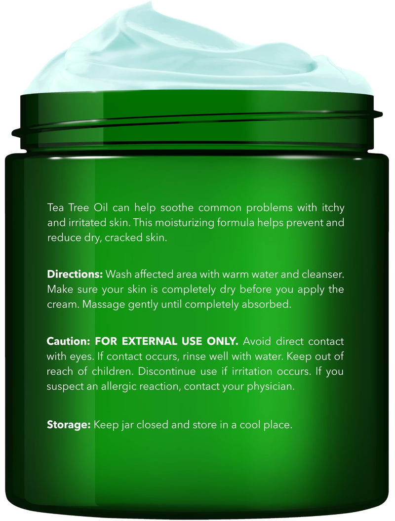 New York Biology Tea Tree Oil Foot Cream for Dry Feet and Rough Heels - Moisturizing Foot Cream - 8 oz - Pack of 2 Tea Tree Oil - 8.00 Ounce (Pack of 2) 8.00 Ounce (Pack of 2)