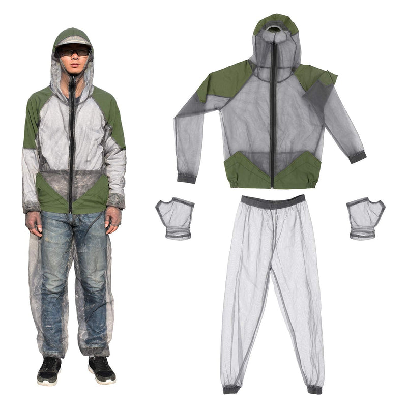 [Australia] - Lixada Mosquito Suit Insect Jacket Mesh Hooded Suits Men Women Ultra Fine Mesh Insect Repellent Mosquito Repellent Clothing for Outdoor Fishing Hiking Camping Gardening Agriculture Hunting L 