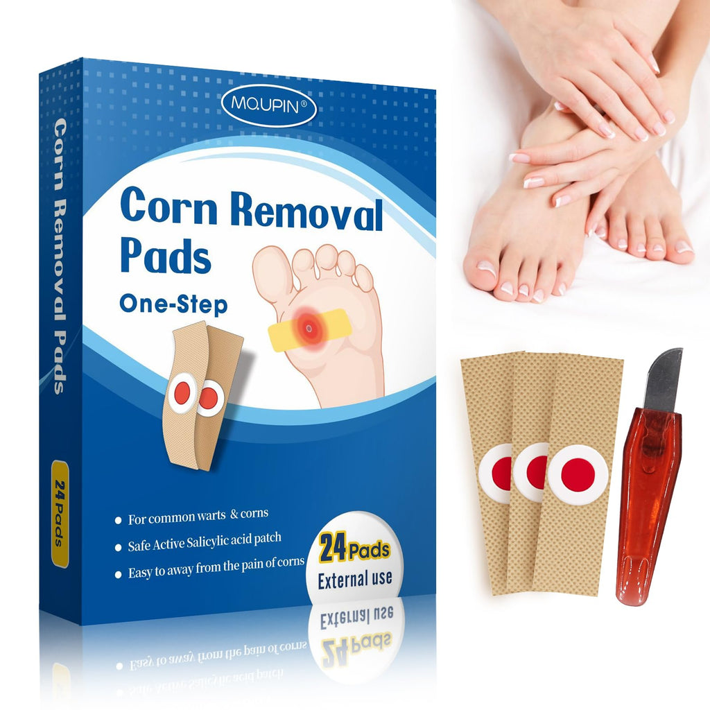 24 Count Corn Removal Pads for Feet and Toe, Corn Feet Remover for Feet Extra Strength, Callous Remover 24 Beige