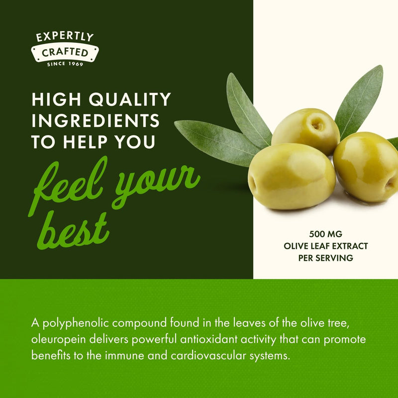 [Australia] - Swanson Olive Leaf Extract Capsules with 20% Oleuropein - (120 Capsules, 500mg Each) 2 Bottles 