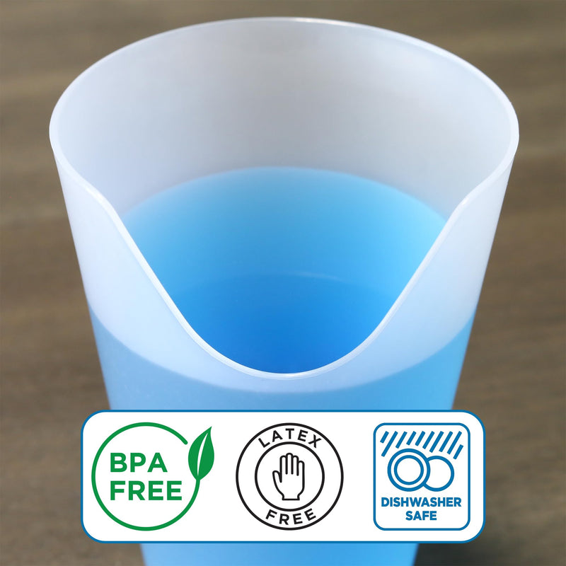 [Australia] - HealthSmart Nosey Cup Set - 3 Pack (4, 8, and 12 oz) - Adult Sippy Cup, Autism Friendly, Dysphagia, Special Needs, Parkinsons and Occupational Therapy Tools, Elderly Assistance Products 4, 8, and 12 oz 
