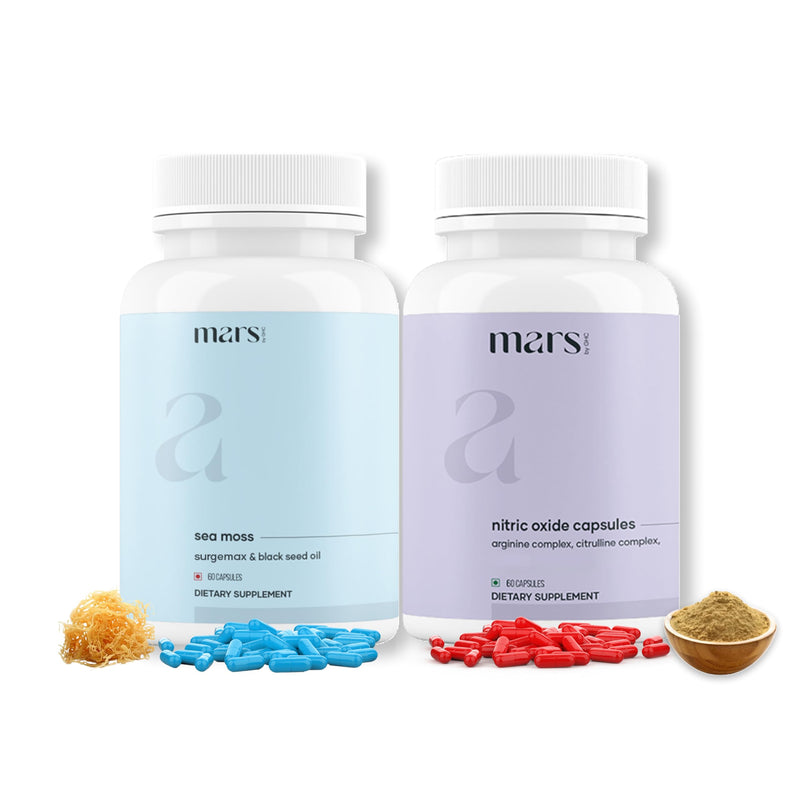 Mars by GHC MaxDrive Combo: Powered by Nitric Oxide & Sea Moss Capsules Pack of 1