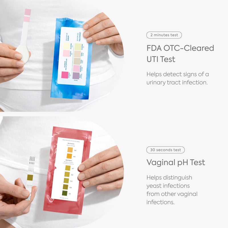 Diagnox UTI Test & Vaginal pH Test Bundle, 3 UTI & 3 Vaginal pH Test Strips | Individually Wrapped, Fast Results in Minutes, Easy To Read Results, Extended Shelf Life, Private Testing At Home 6 Pack