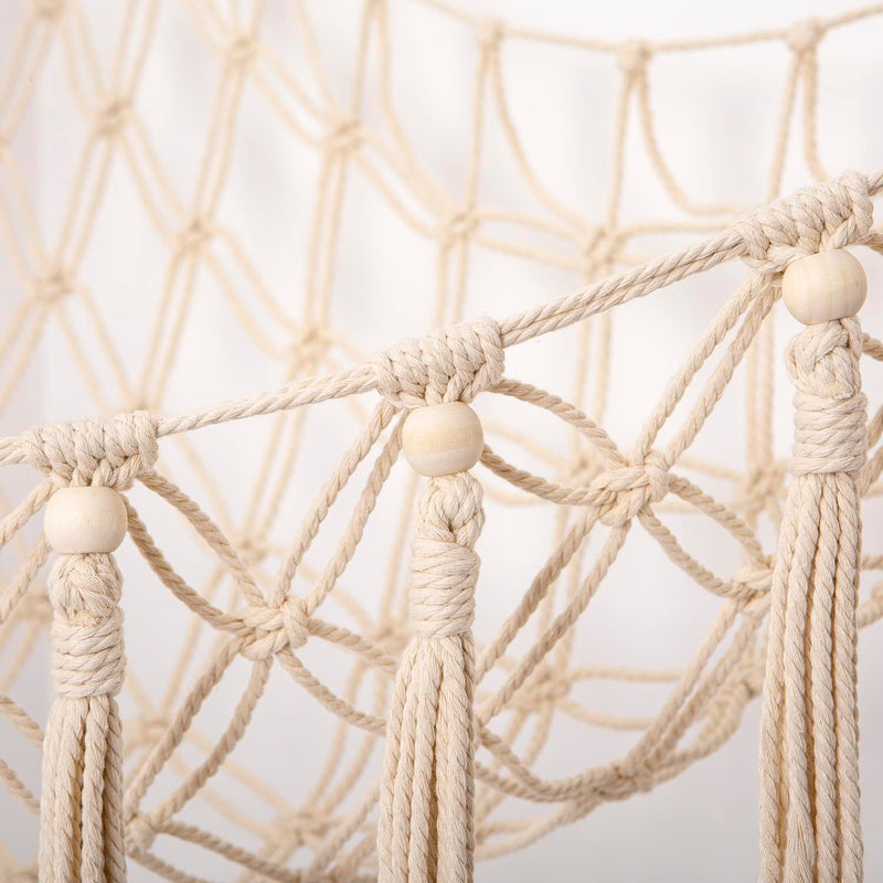 [Australia] - Stuffed Animals Hammock Corner Hanging Net with Wooden Beads Macrame Stuffed Animal Storage Ideas Plush Holder Toy Organizer for Boho Nursery Playroom Bedroom Kids Room Decor (cream, X-Large) cream 