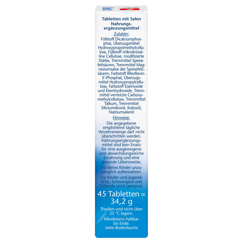 [Australia] - Doppelherz Selenium 120 2-Phase DEPOT - 120 μg selenium per DEPOT tablet - Selenium supports the normal function of the thyroid gland - vegan - 45 tablets 
