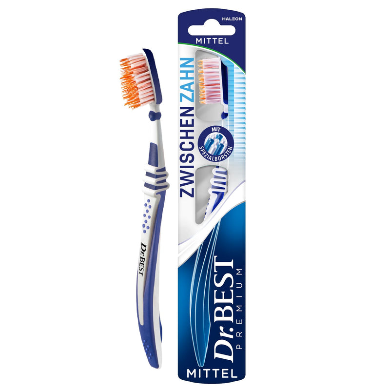 [Australia] - Dr.BEST intermediate toothbrush, medium (1 piece), for thorough cleaning of the spaces between the teeth 