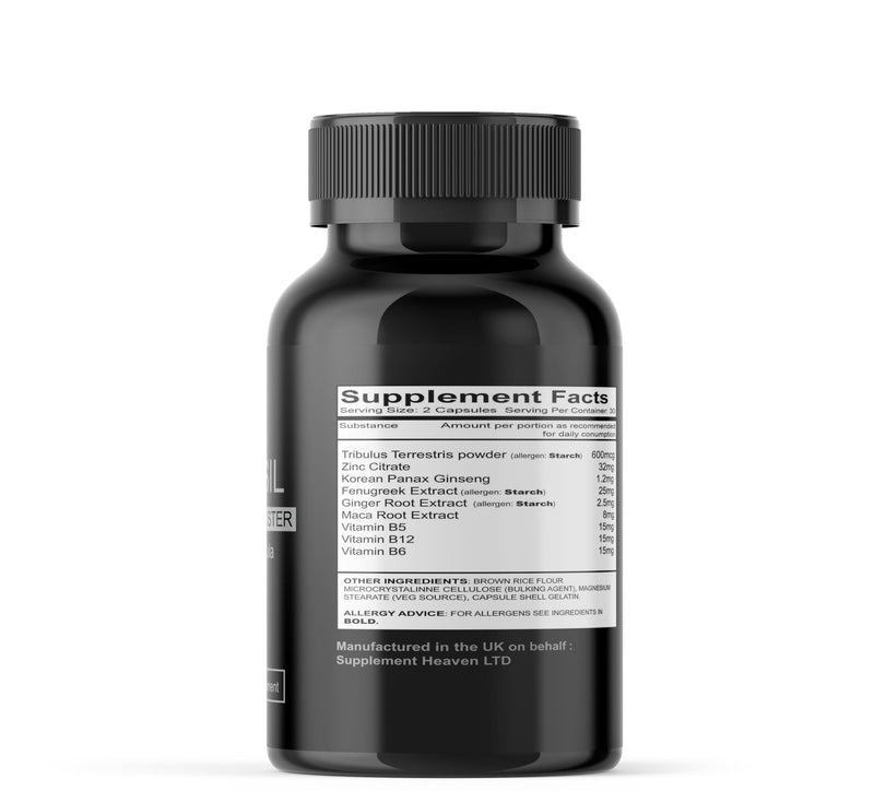 TESTOSIL - The Best Natural Testosterone Supplement - Powerful Legal Bodybuilding Supplement - Advanced Performance and Recovery Agent - 60 Capsules/Supplement Heaven