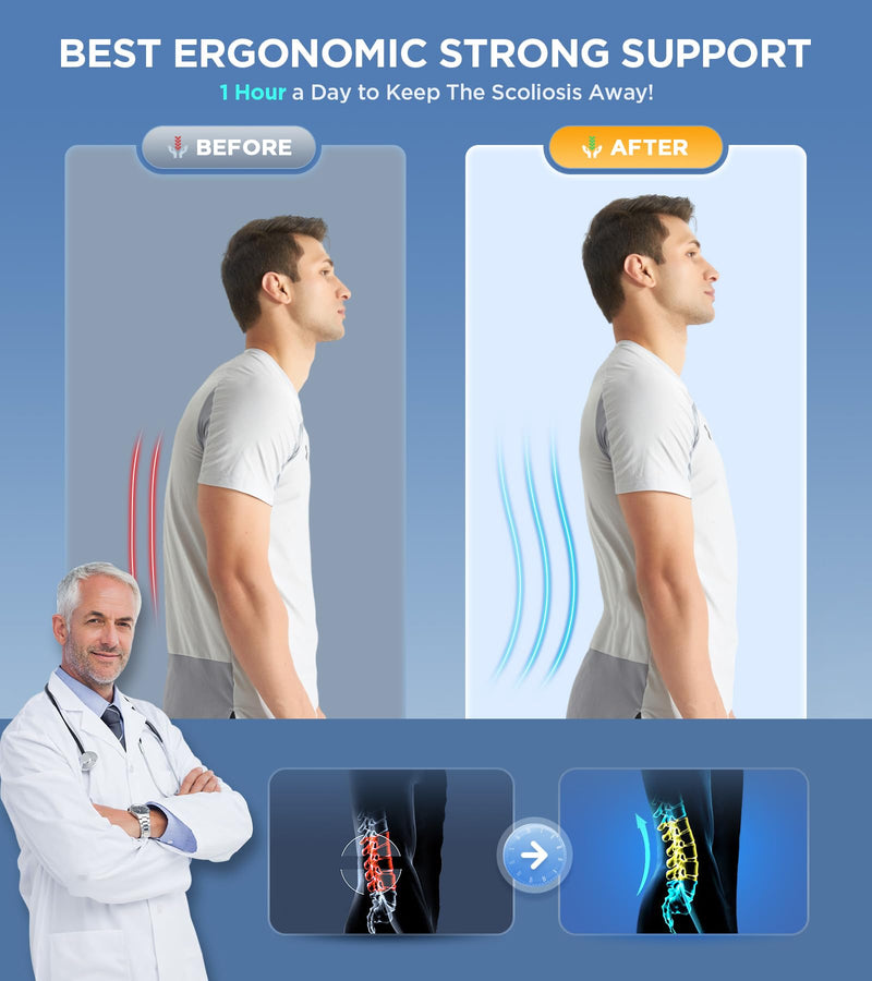 [Australia] - Back Brace for Lower Back Pain Relief with 3D Lumbar Pad, 6X Back Support Belt With Alternative Strips for Men/Women, Soft Breathable Mesh Fabric Lumbar Support for Herniated Disc, Sciatica Large Black 