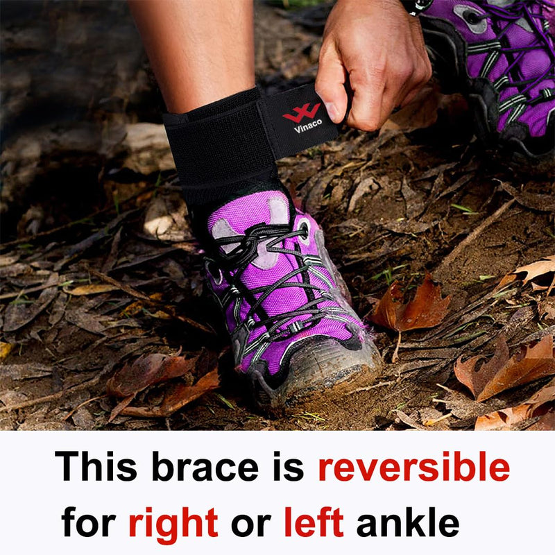 [Australia] - Vinaco Ankle Brace, 2 Pack Breathable & Strong Ankle Brace for Sprained Ankle, Stabilize Ligaments, Prevent Re-Injury, Ankle Braces for men & women with Adjustable Wrap, ankle support for men XX-Large Classic Black 