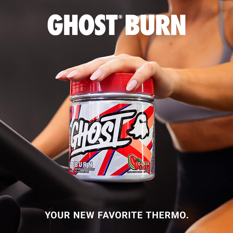 [Australia] - GHOST Burn Weight Management Powder, Guava Berry (60 Servings) - Metabolism & Energy Support Supplement for Men & Women - Natural Caffeine, L-Carnitine & L-Tyrosine - Gluten, Soy & Sugar-Free, Vegan 