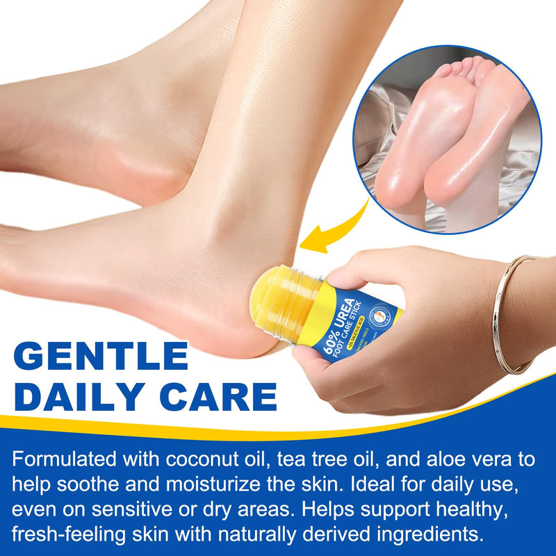 60% Urea Cream Stick plus 2% Salicylic Acid, Maximum Strength Urea Foot Cream Callus Remover for Dry Cracked Heels, Hands, Knees,Exfoliating Moisturizer, Dead Skin Remover Foot Balm 1.4oz (2pcs) 1.41 Fl Oz (Pack of 2)