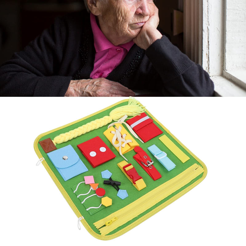 [Australia] - Uxsiya Dementia Sensory Board, Educational Sensory Toy Alzheimer Patient Anxiety Sensory Blanket Memory Learning Board Alzheimer Sensory Pad 