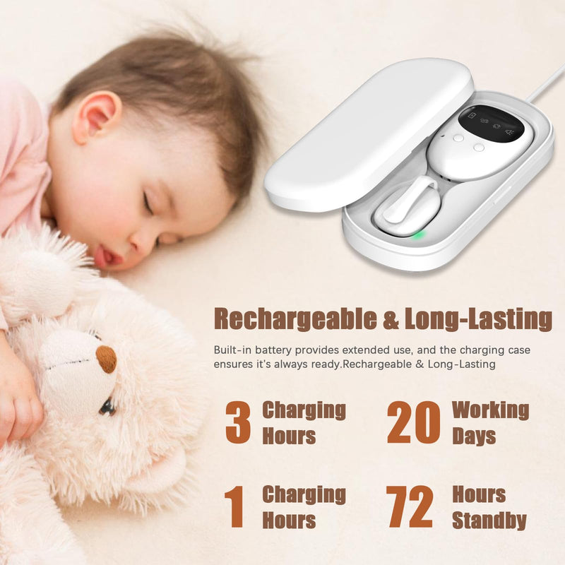 [Australia] - Wireless Bedwetting Alarm for Boys and Girls, USB Rechargeable, 3 Working Modes, Pee Alarm for Elderly AlzheimerÔºåWhite 